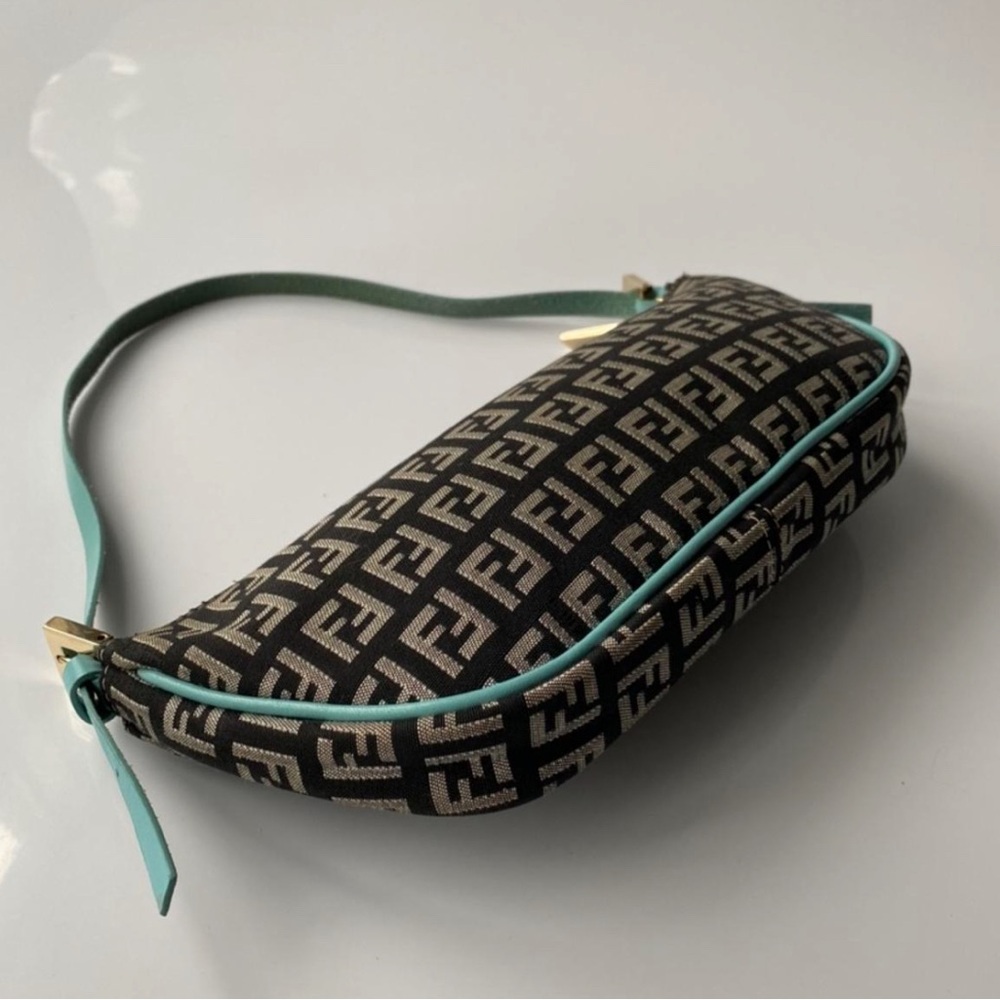Black/Teal Fendi Shoulder Purse